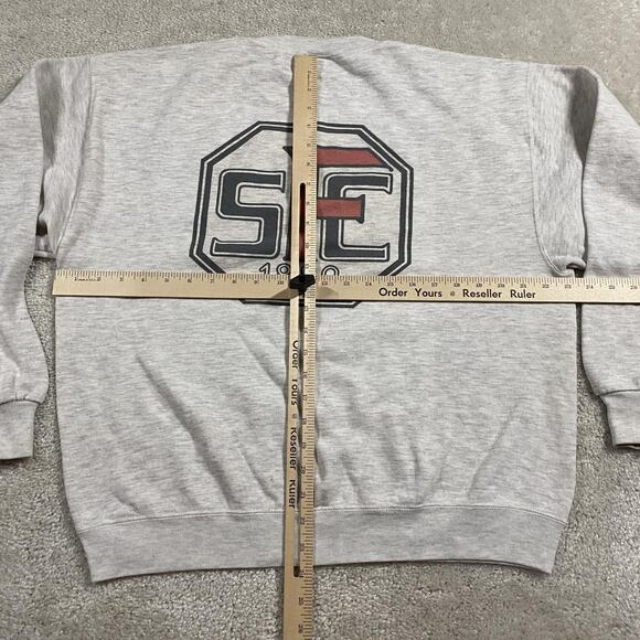 VTG Jerzees Sweatshirt Mens L Gray Crewneck SF 1880 Sport Club Frankfurt0 - Picture 4 of 8